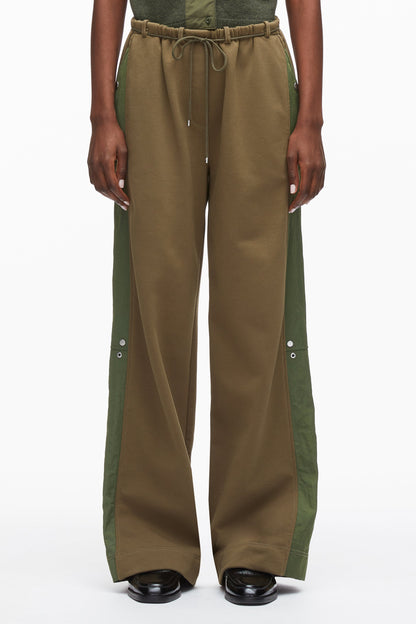 Nylon Panel Terry Easy Pant