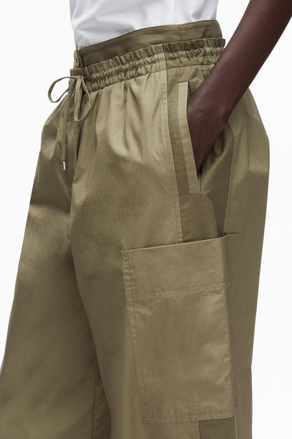 Poplin Double Waistband Pant