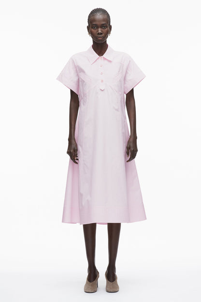 Poplin Trapeze Shirt Dress