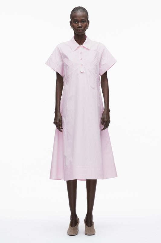 Poplin Trapeze Shirt Dress