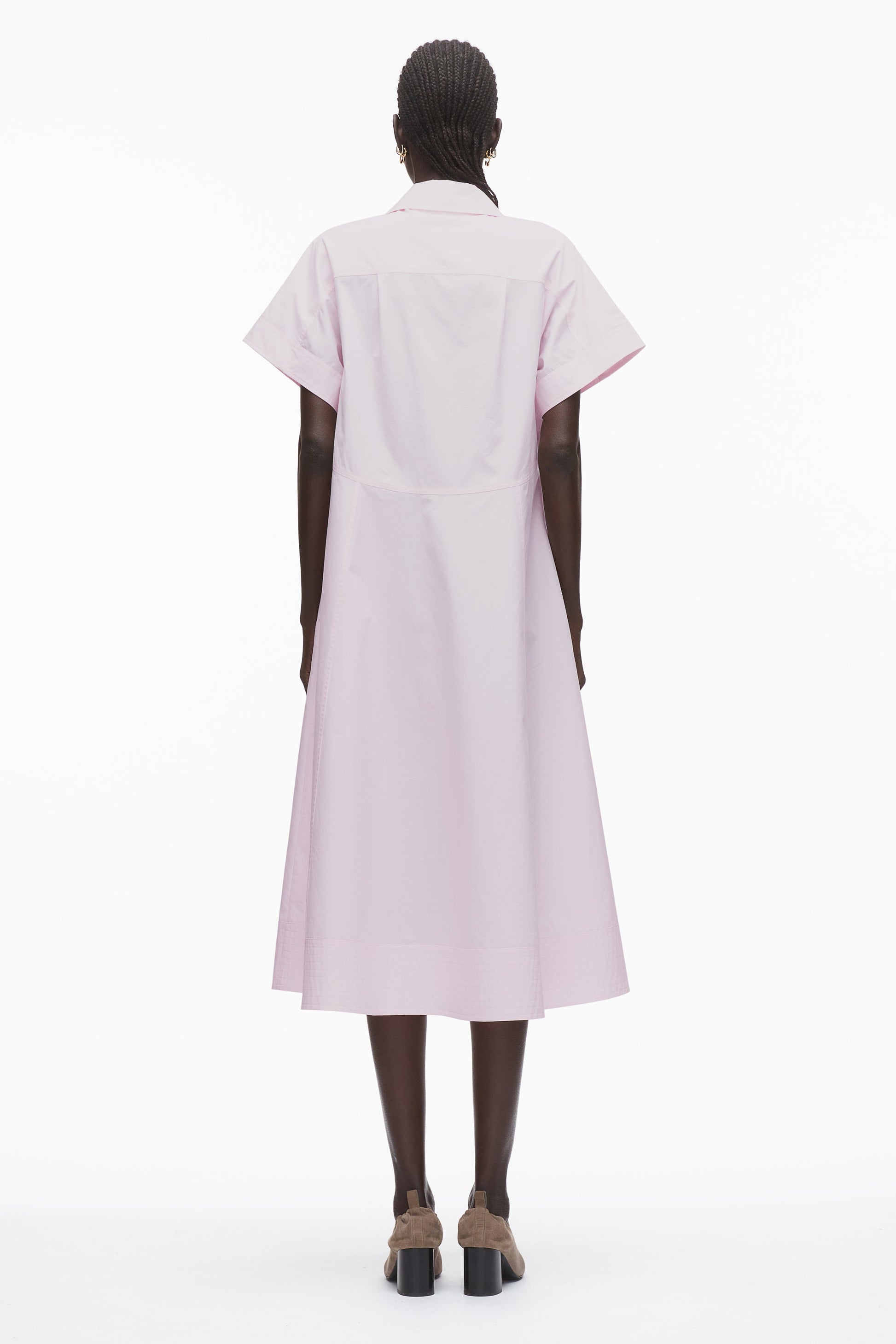 Poplin Trapeze Shirt Dress